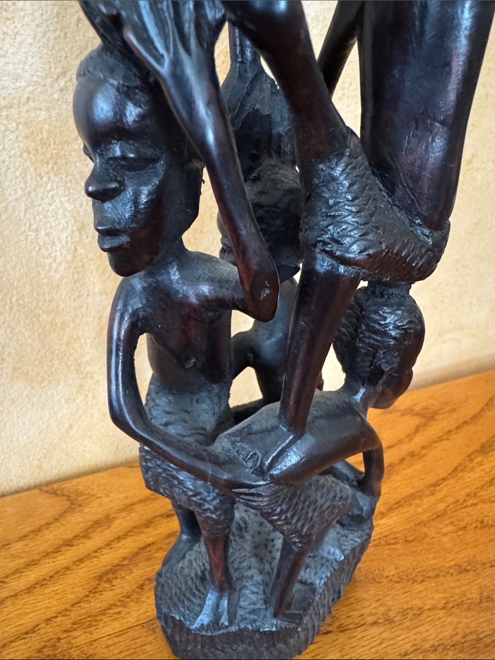 African Ebony Wood Sculpture-Tree of Life-Makonde Tribe - Picture 14 of 15